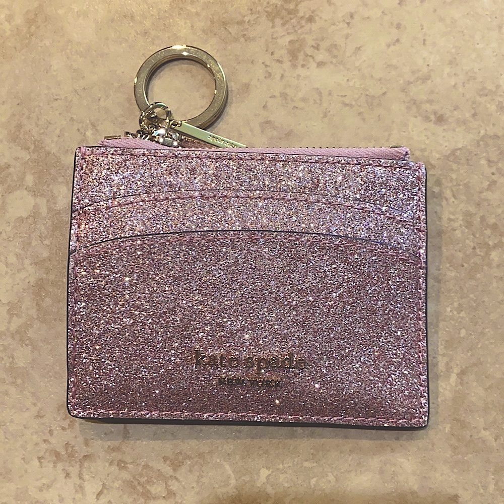 NWT kate spade Glitter Spencer Coin Card Case